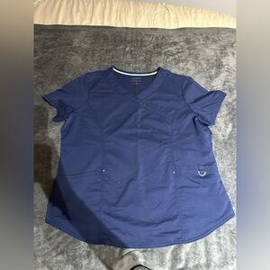 Scrubstar Women's Navy Blue Scrub Top XL
